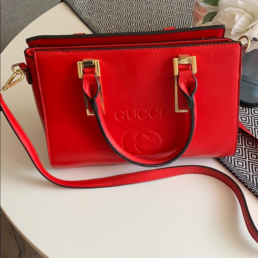 Gucci Red Leather Bag
